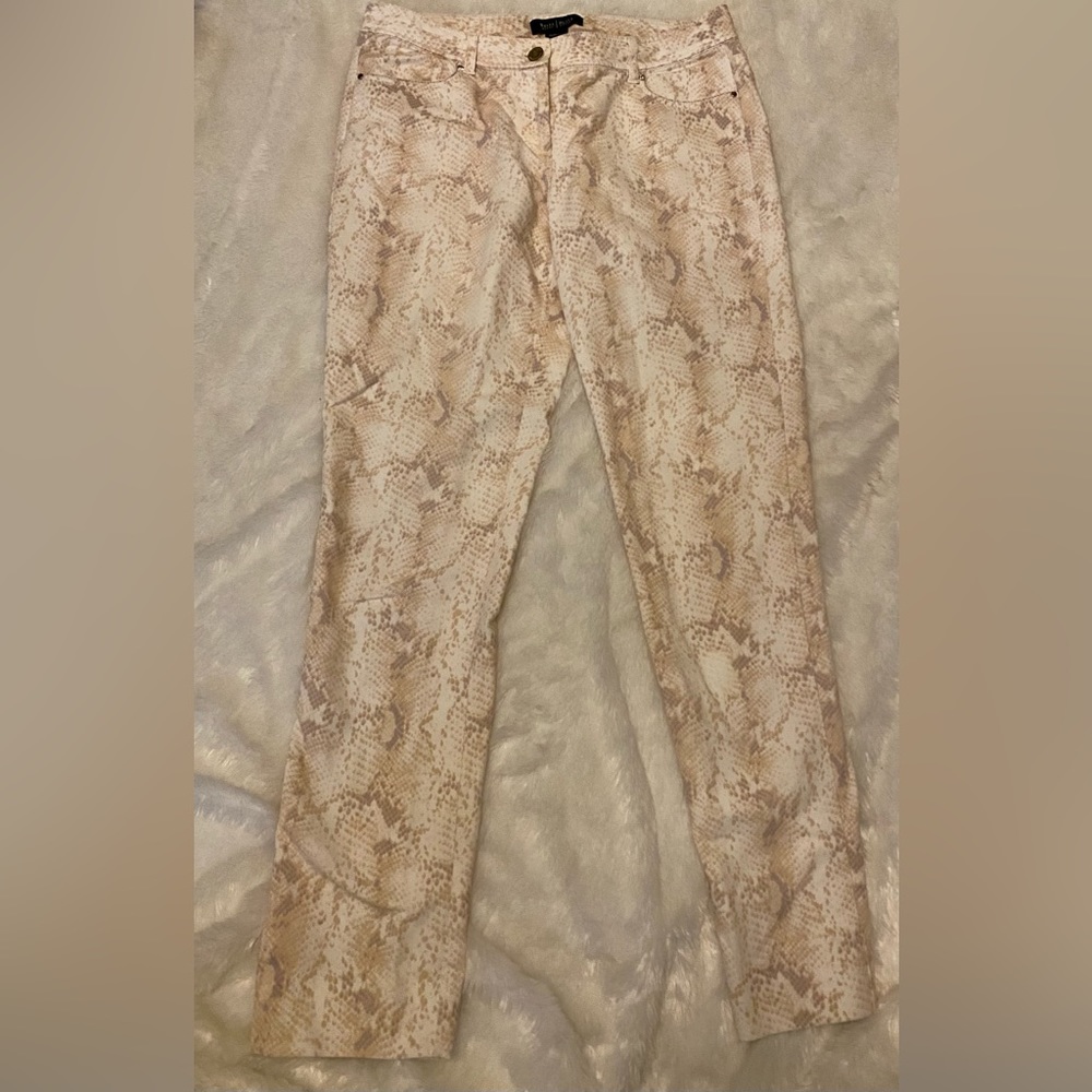 Snake print pants